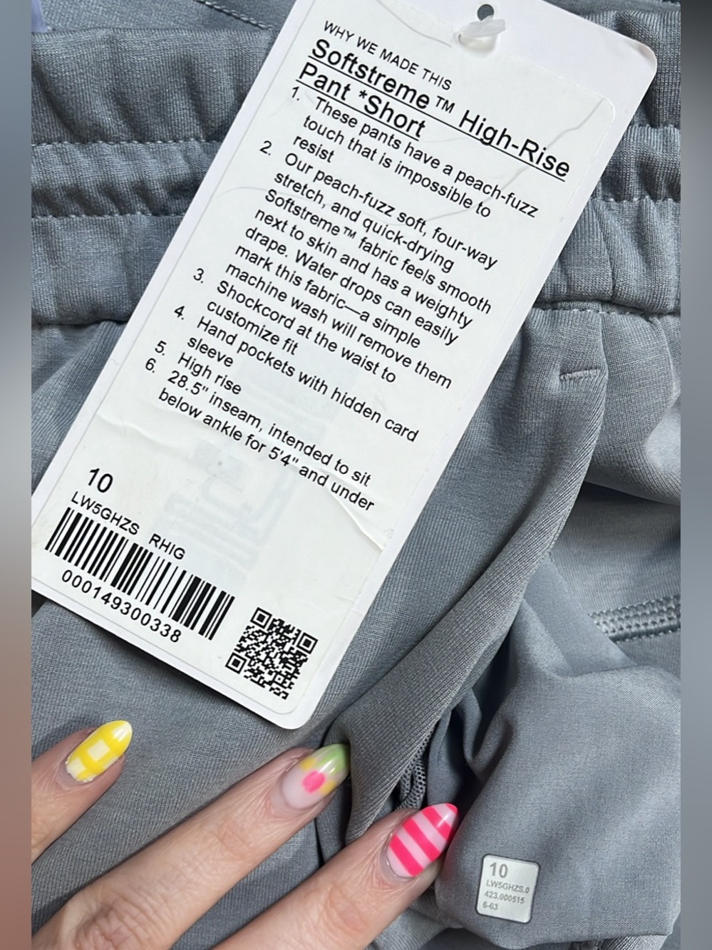 lululemon athletica Softstreme High-Rise Pant *Short size 10 - Rhino Grey
